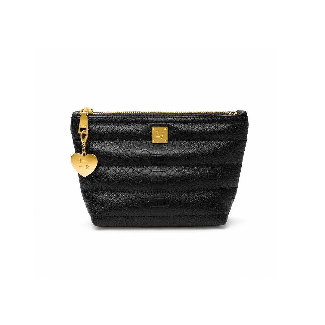 Black Python Leather