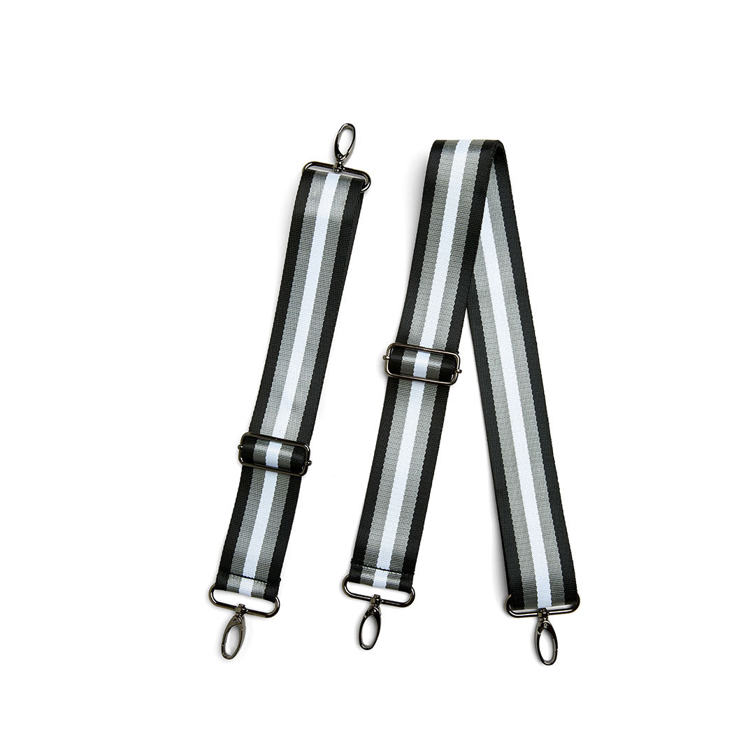 Black, Pewter and White Strap Set