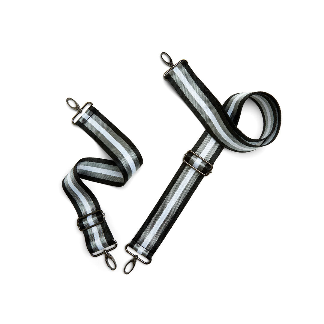 Black, Pewter and White Strap Set