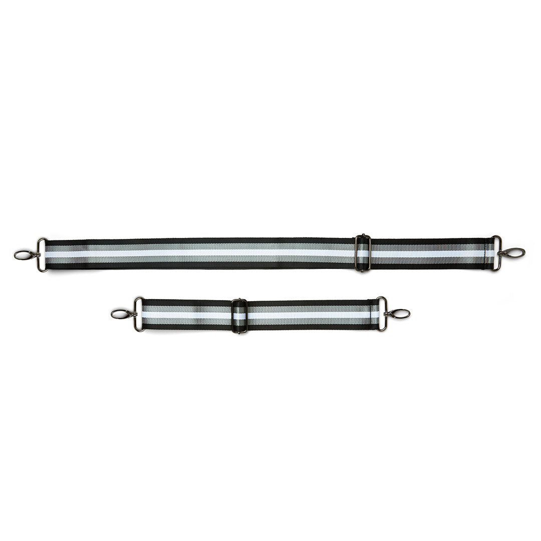 Black, Pewter and White Strap Set