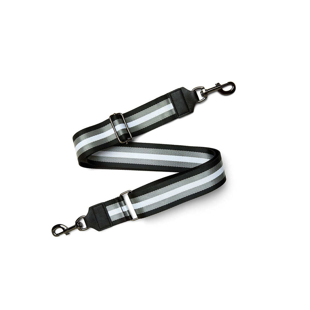 Black Pewter White Luxe Trim Strap