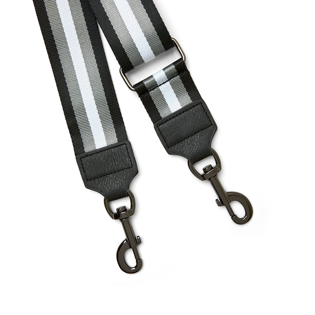 Black Pewter White Luxe Trim Strap