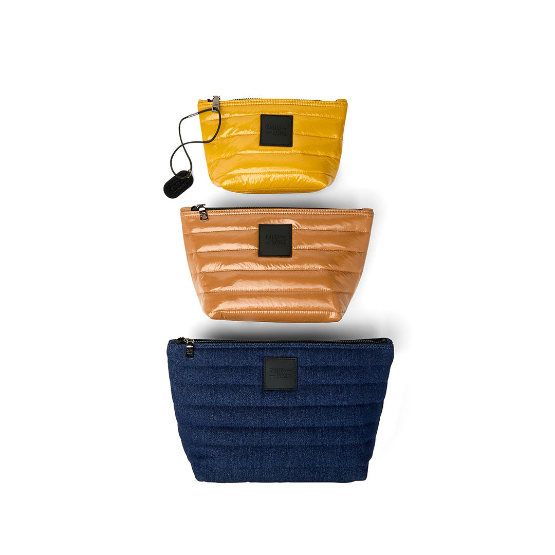 Dark Denim Glossy Nude and Glossy Ochre