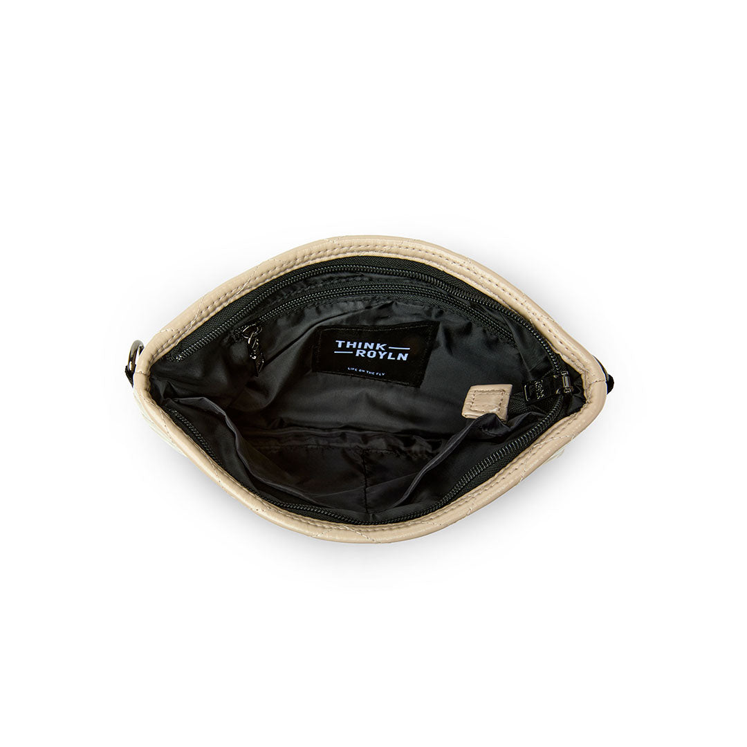 Blonde Patent with Moto Quilting