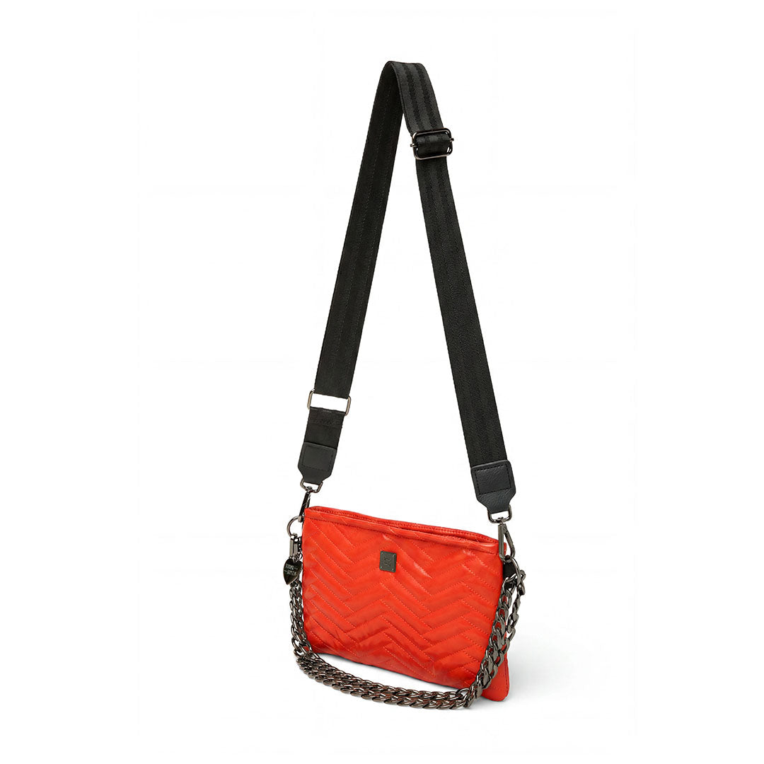 Vermillion Orange Leather