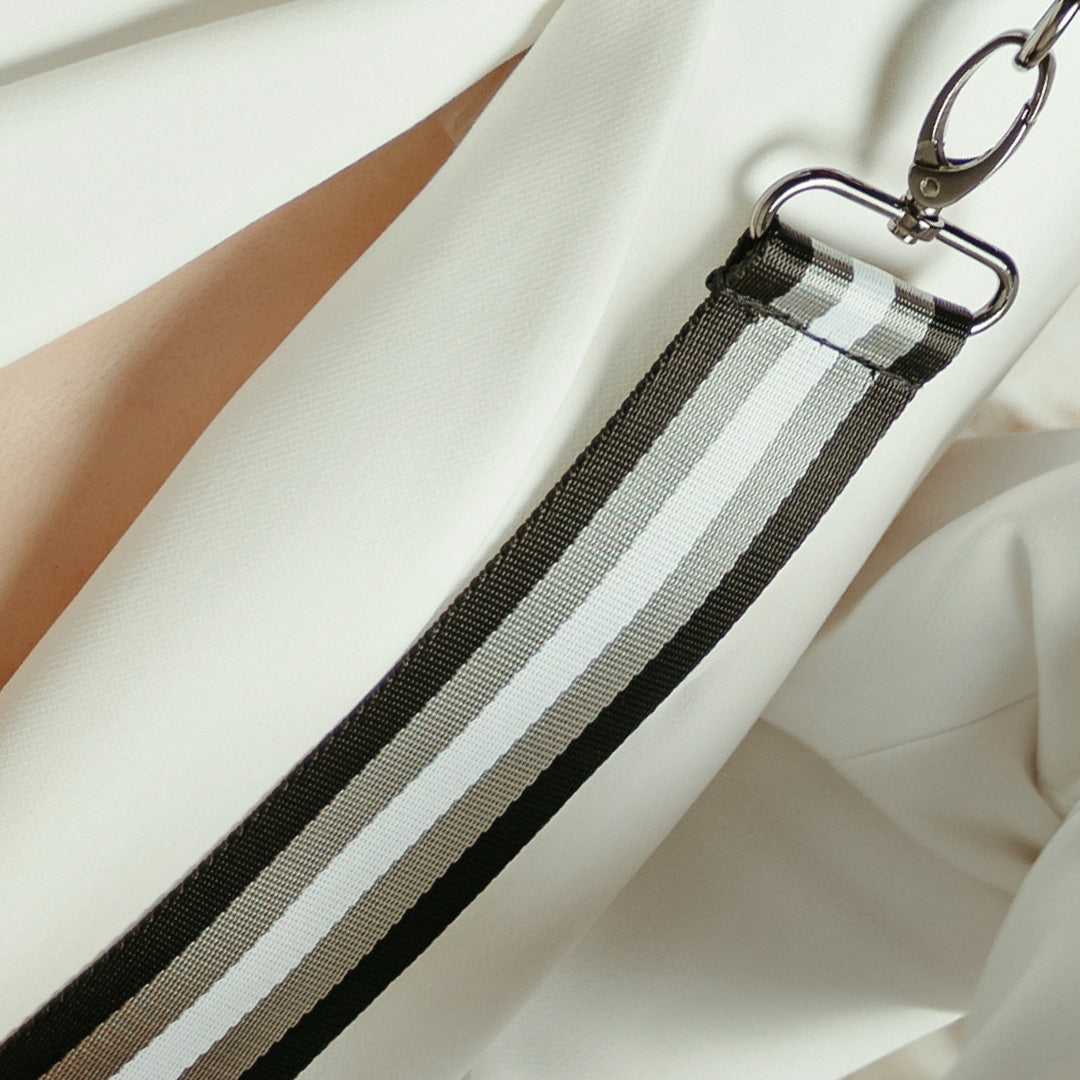 Black, Pewter and White Strap Set