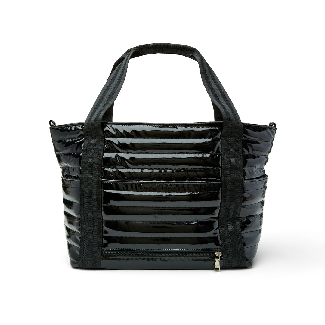 Black Patent and Colorblock Luxe Stripe