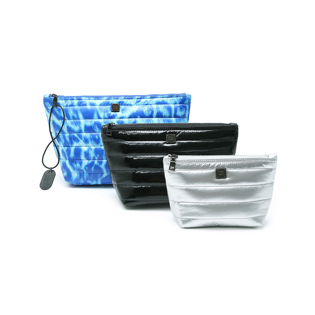 Blue Leopard Black Patent and Pearl Silver