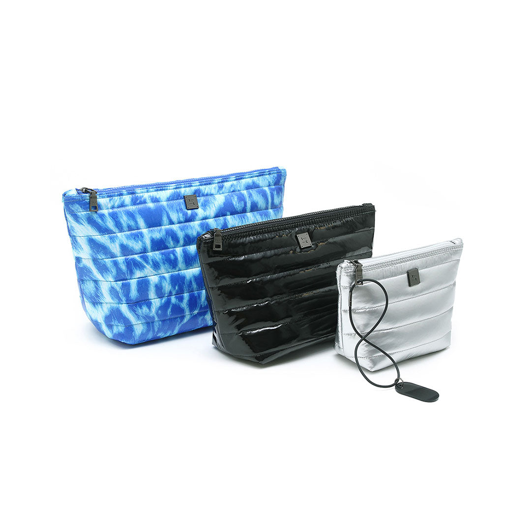 Blue Leopard Black Patent and Pearl Silver
