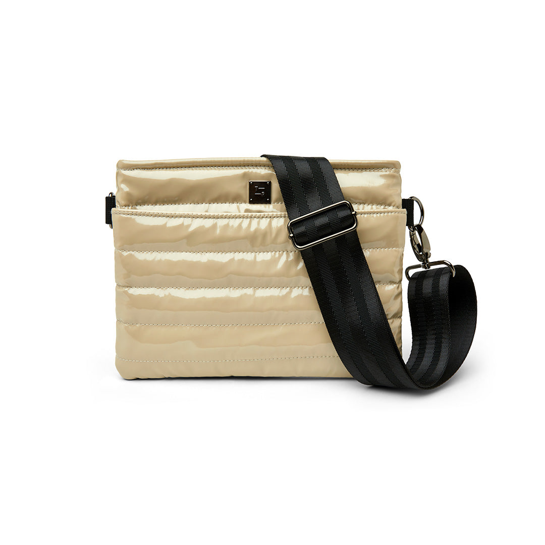 Blonde Patent with Black Strap