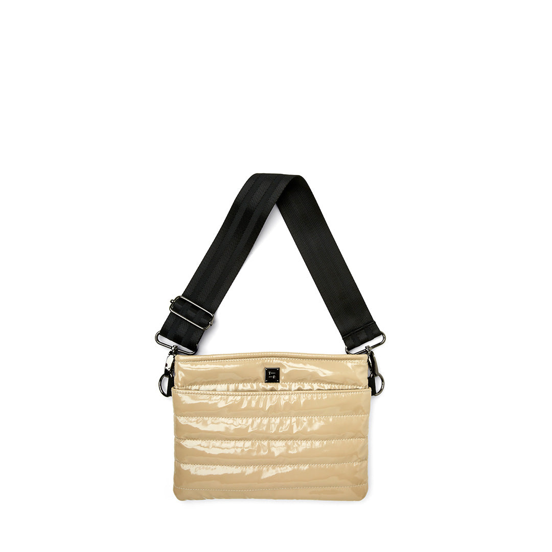 Blonde Patent with Black Strap