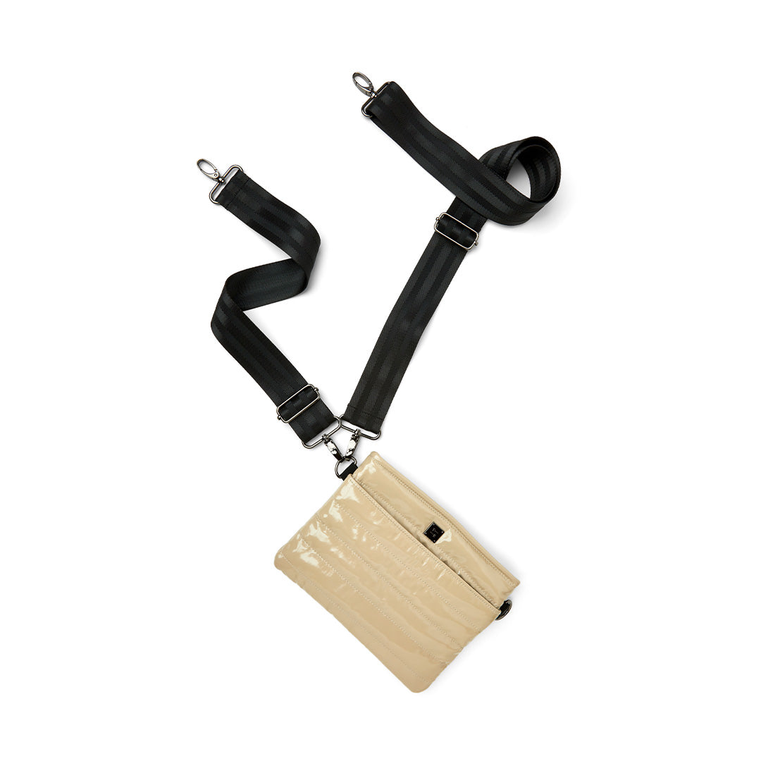 Blonde Patent with Black Strap