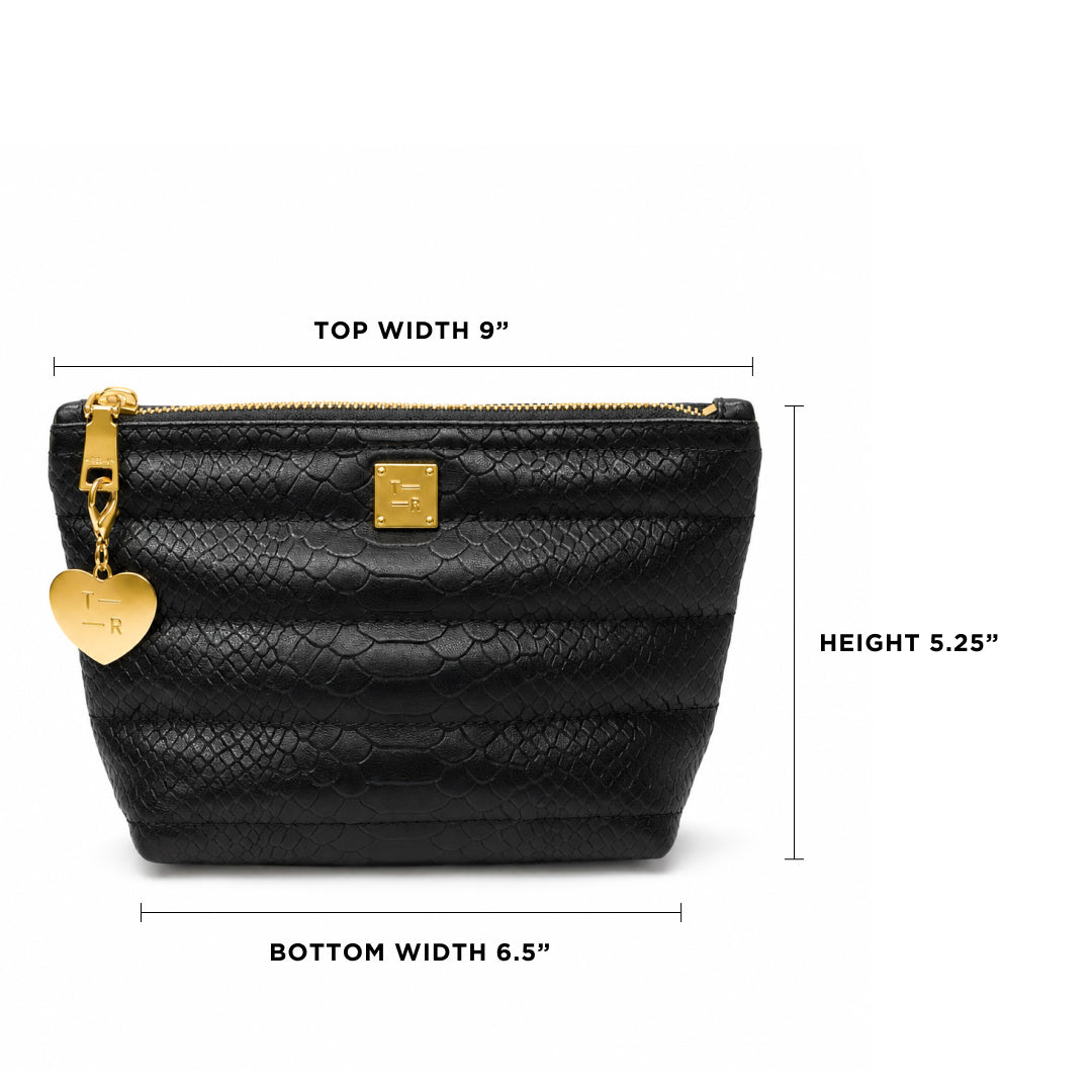 Black Python Leather