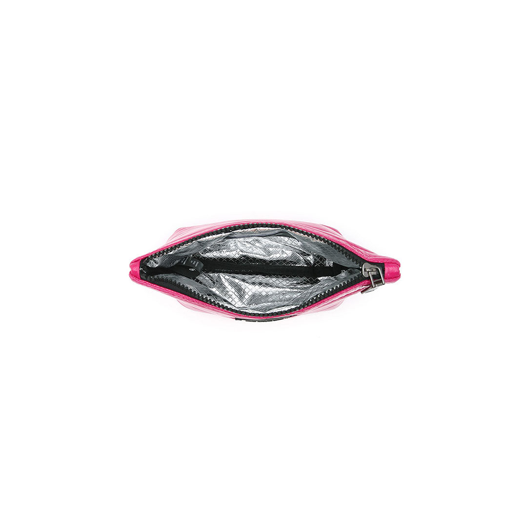 Cobalt Blue Floral Pearl Silver and Glossy Fuchsia