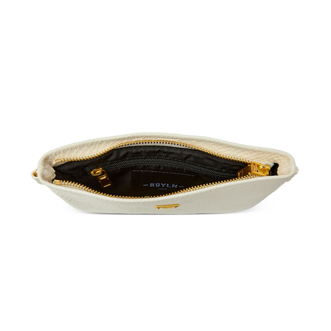 Cream Python Leather