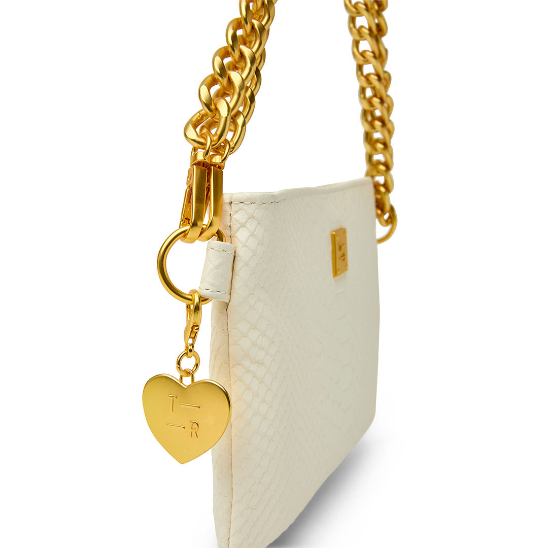 Cream Python Leather