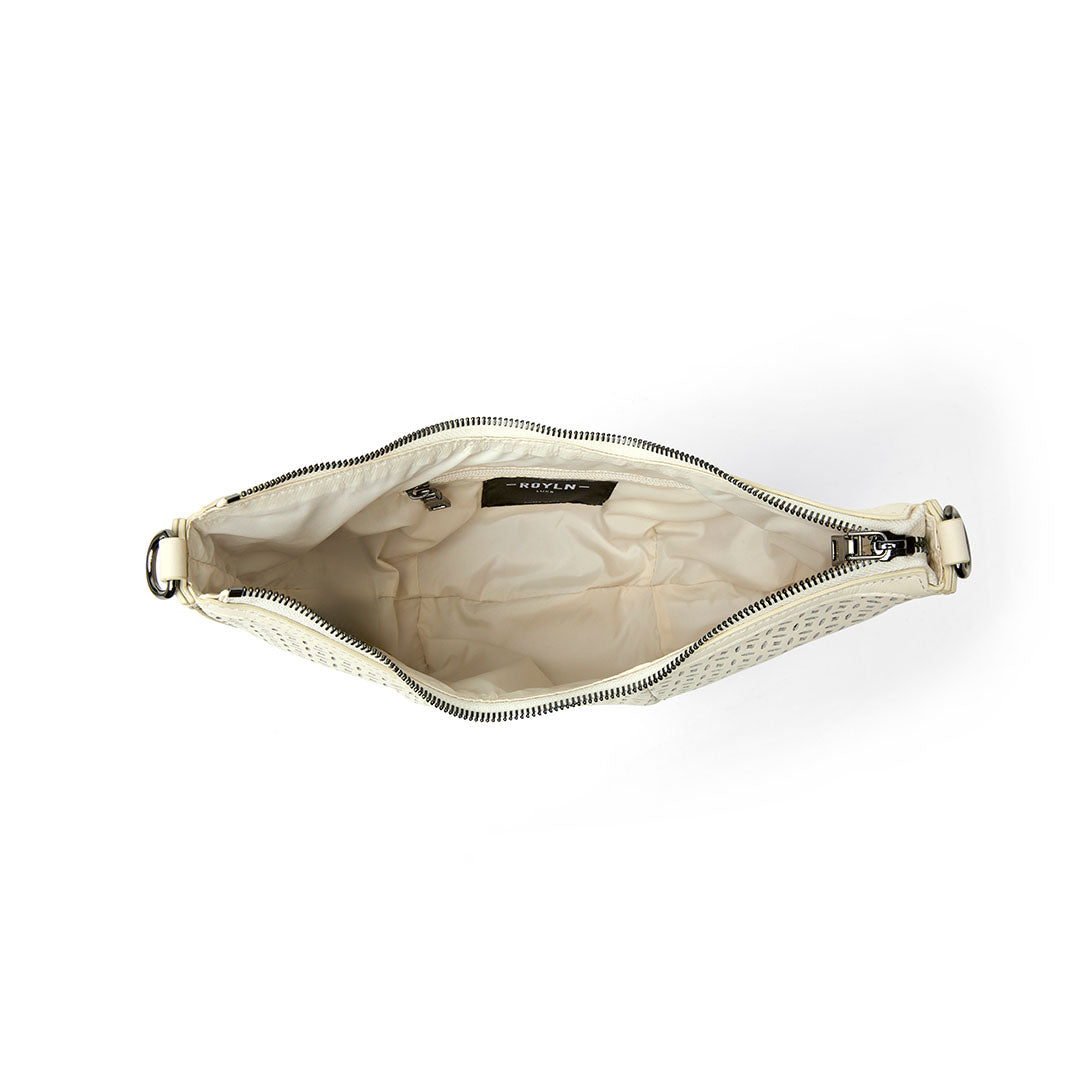 Posh Cream Perforated Leather