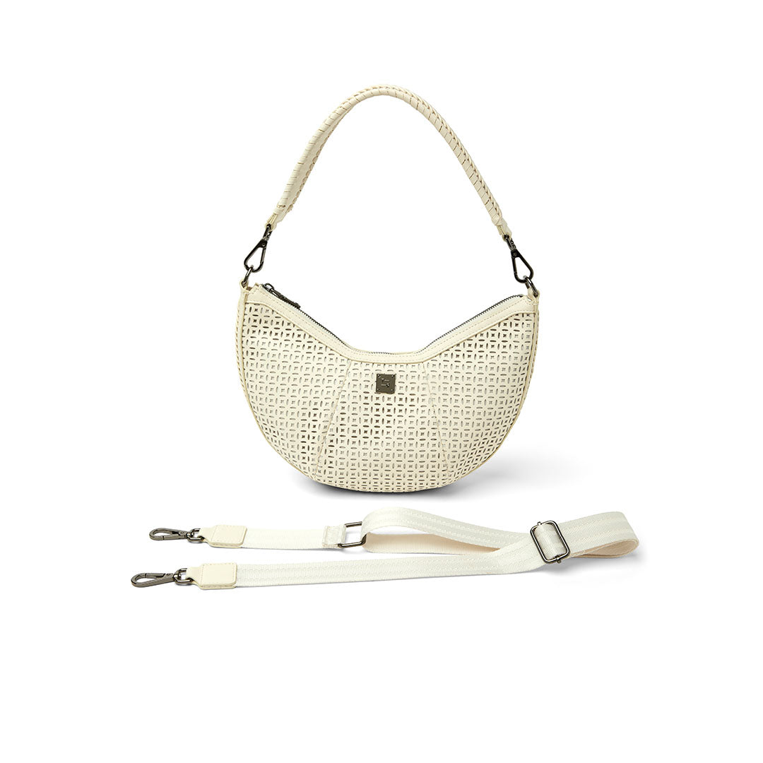 Posh Cream Perforated Leather