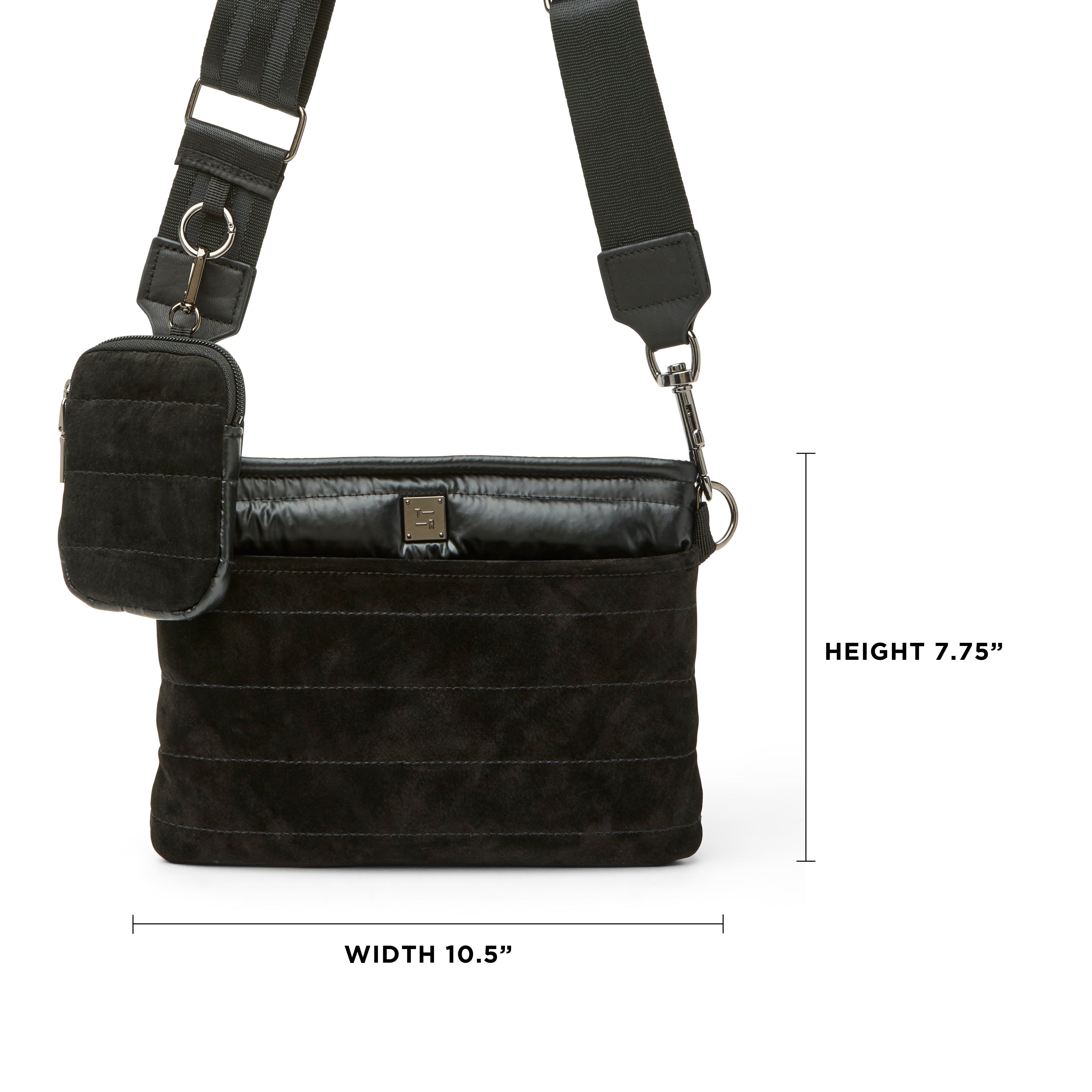 Black Luxe Suede and Pearl Black