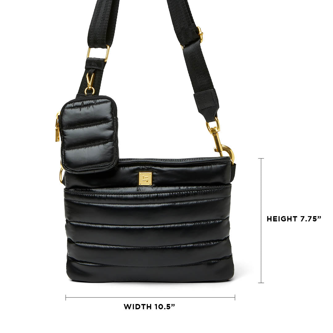 Black Patent with Gold