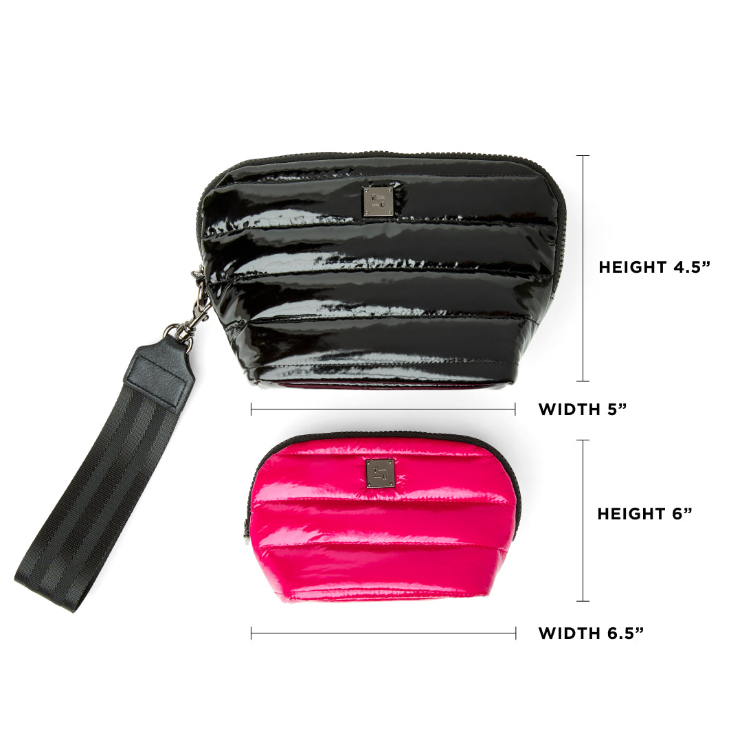 Black Patent and Glossy Fuchsia