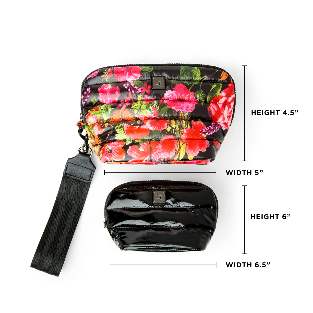 Floral and Black Patent