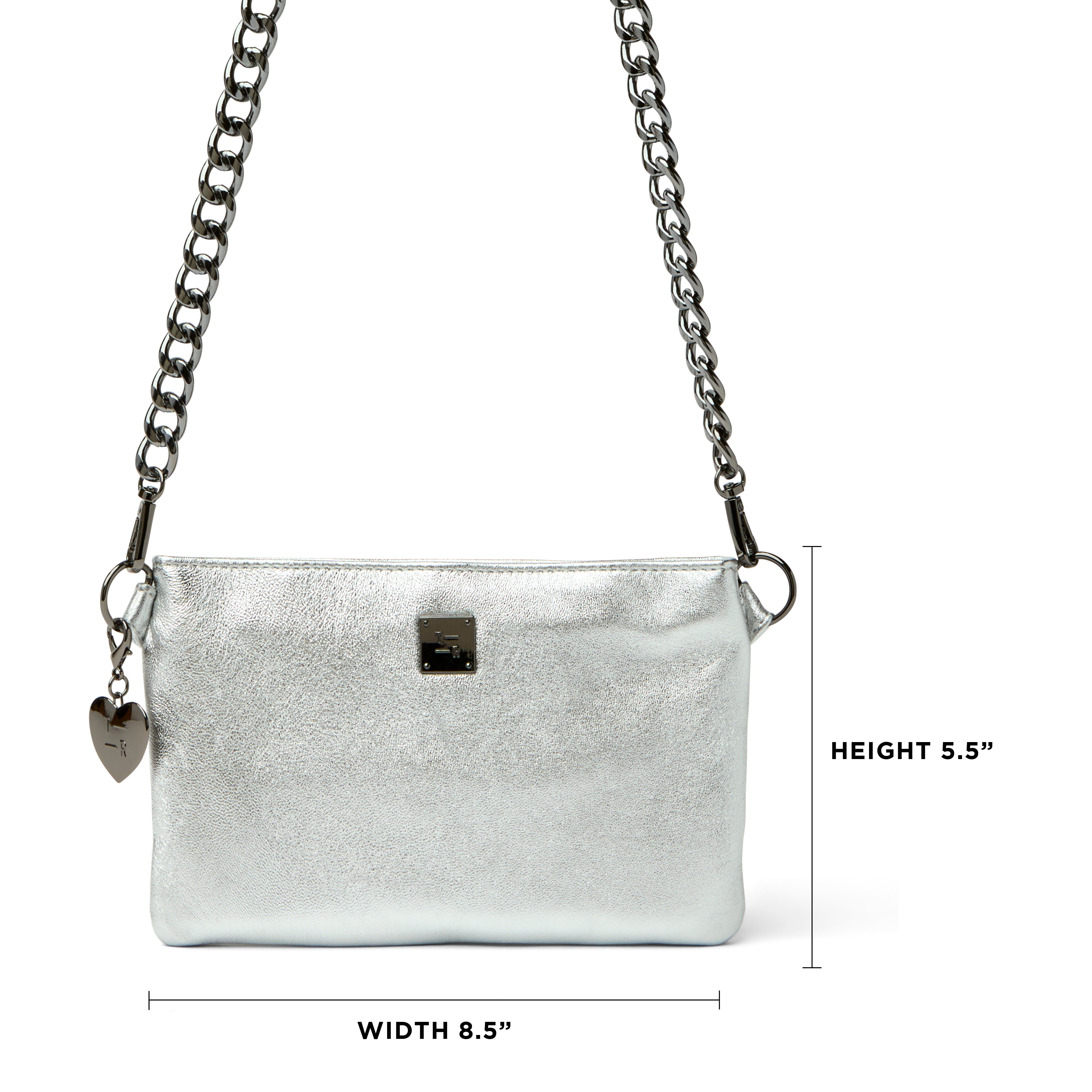 Silver Metallic Leather