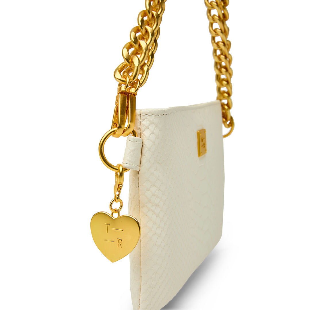 Cream Python Leather