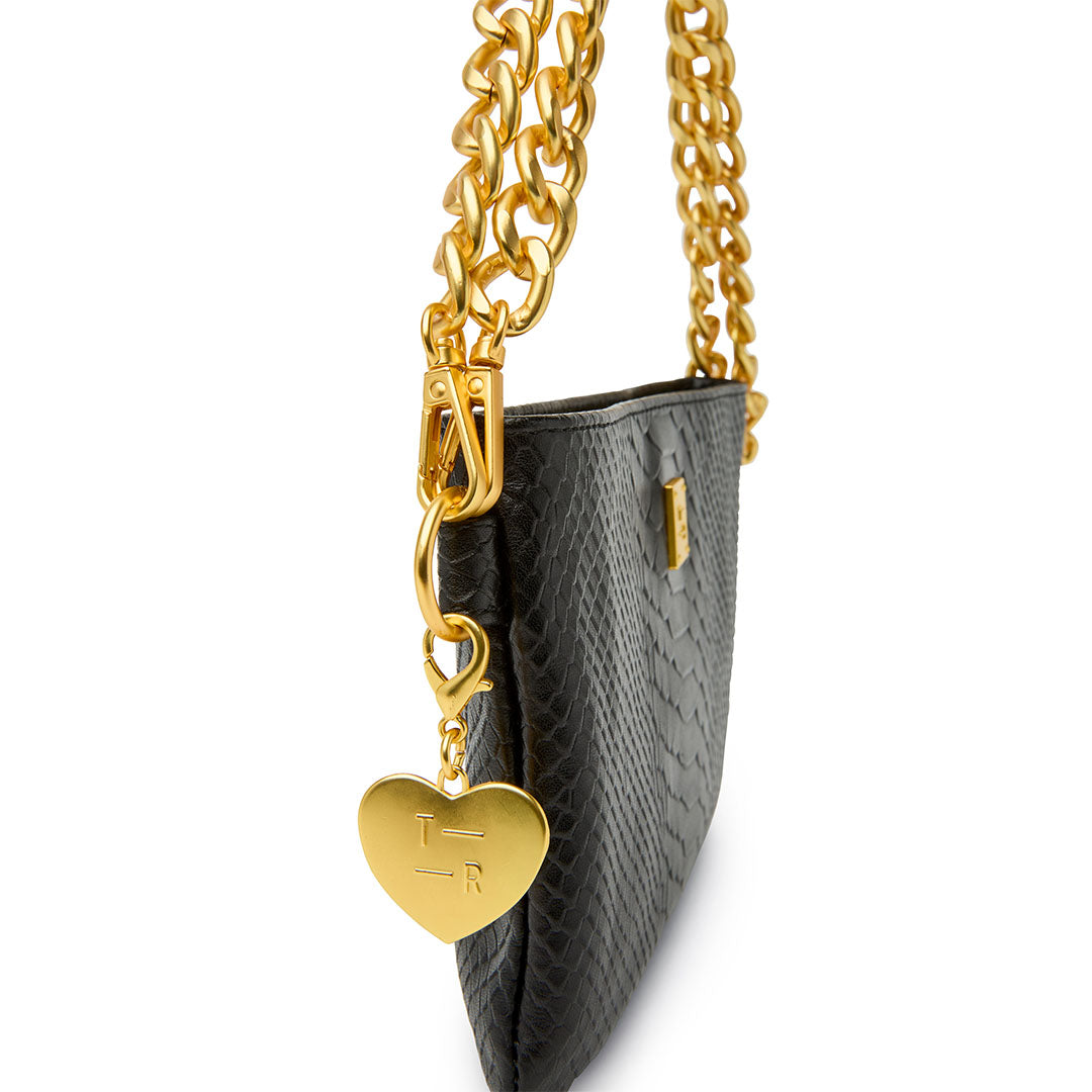 Black Python Leather