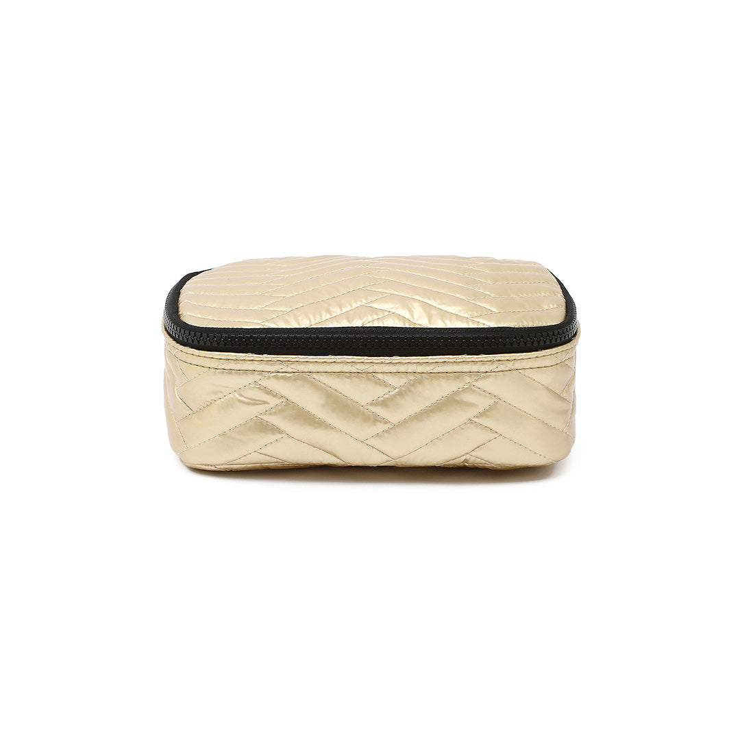 Black Patent Moto and Mineral Gold