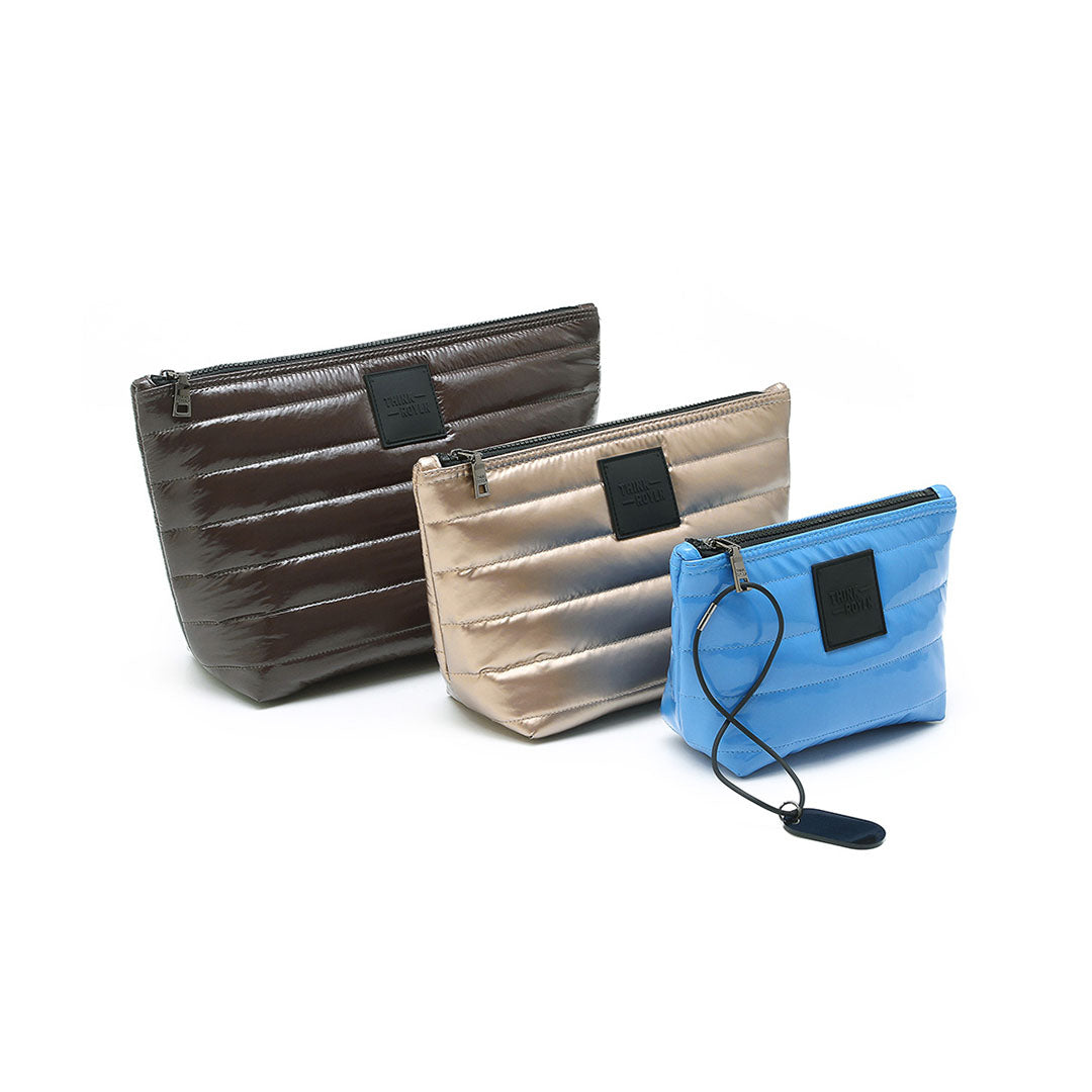 Glossy Chocolate Pearl Cashmere and Azure Patent