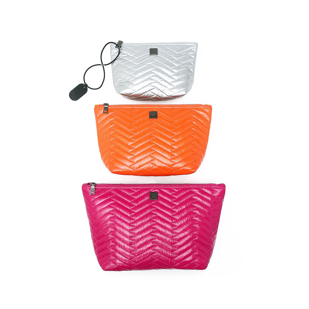Glossy Fuchsia Moto Glossy Orange Moto and Pearl Silver Moto