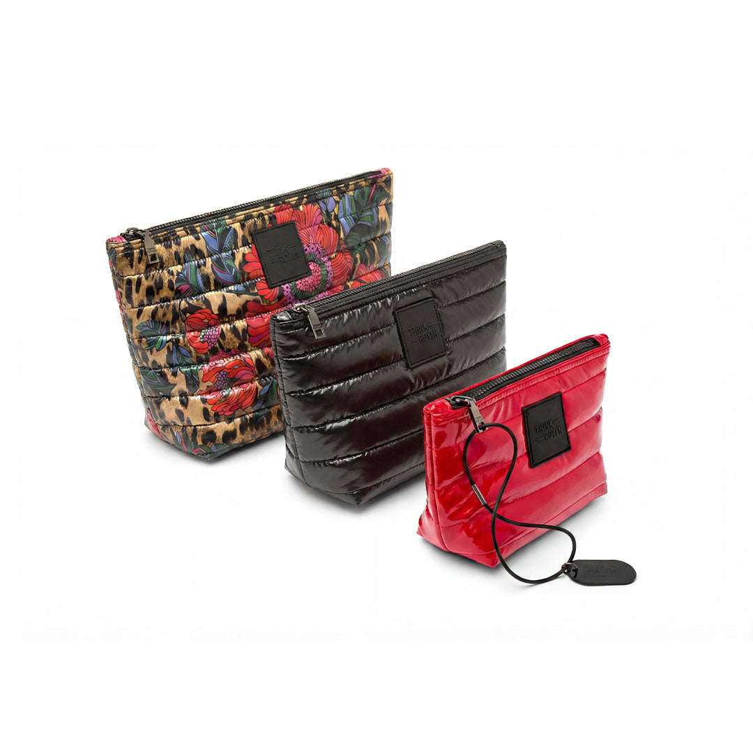 Leopard Floral Pearl Black and Lipstick Patent