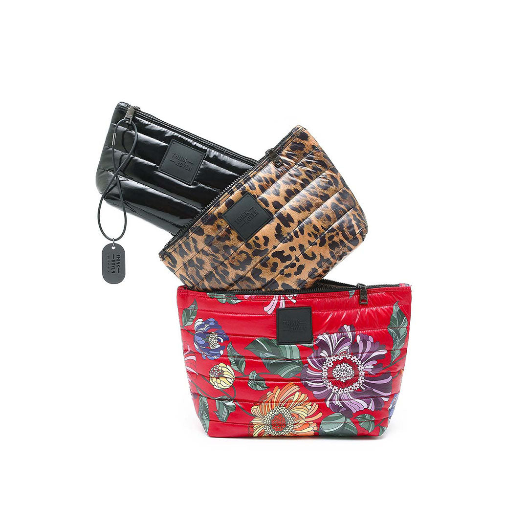 Lipstick Floral Leopard and Black Patent
