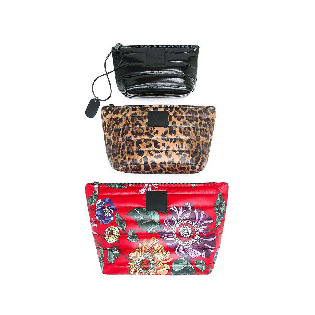 Lipstick Floral Leopard and Black Patent