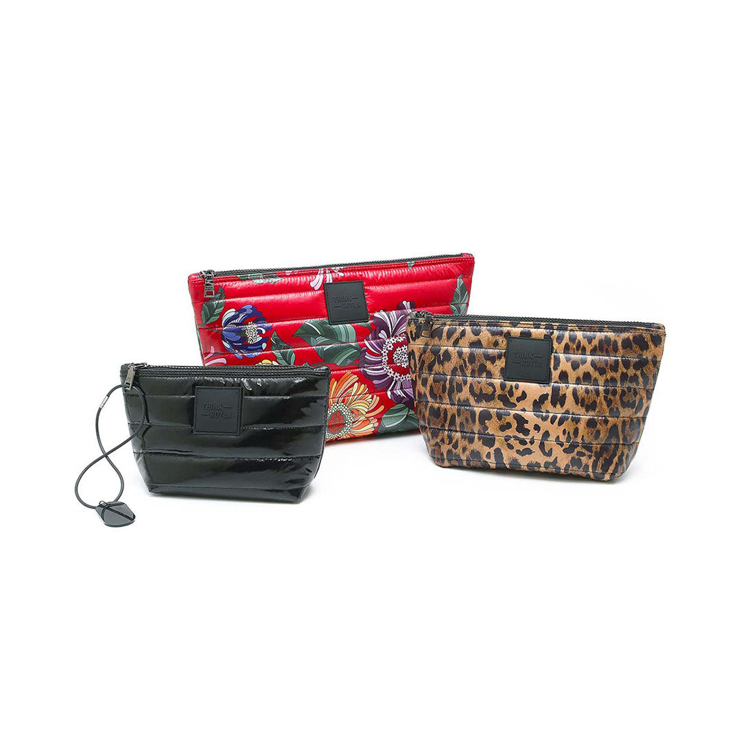 Lipstick Floral Leopard and Black Patent