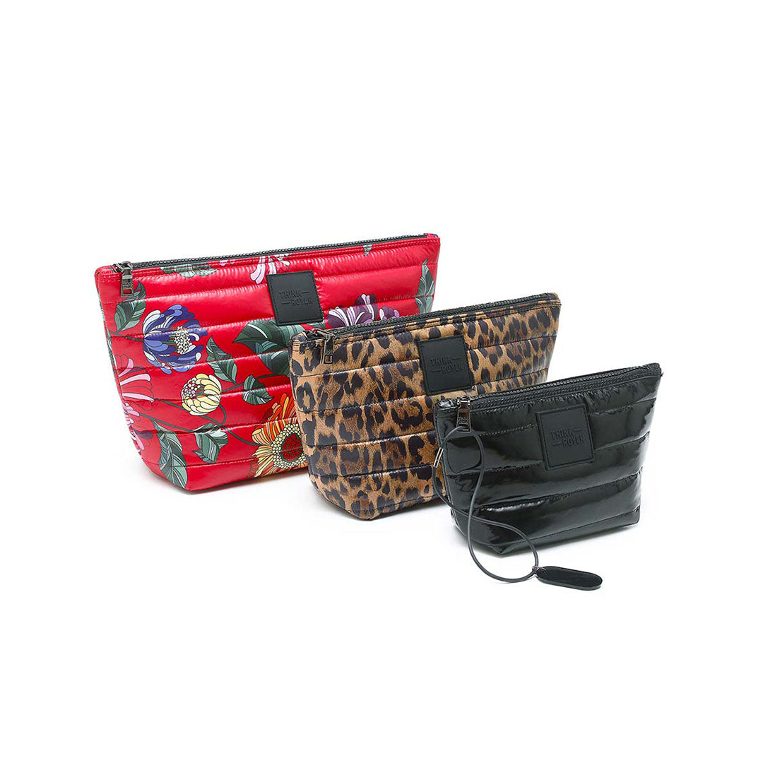 Lipstick Floral Leopard and Black Patent