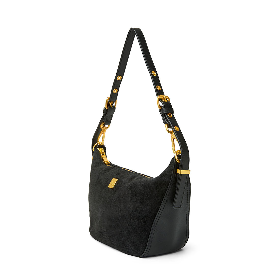 Black Suede and Black Leather