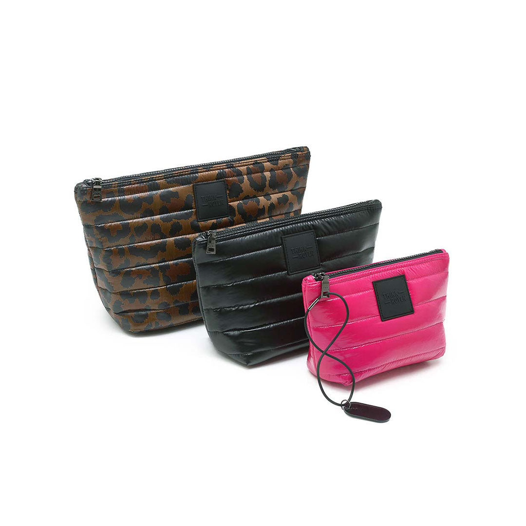 Neo Leopard Pearl Black and Glossy Fuchsia
