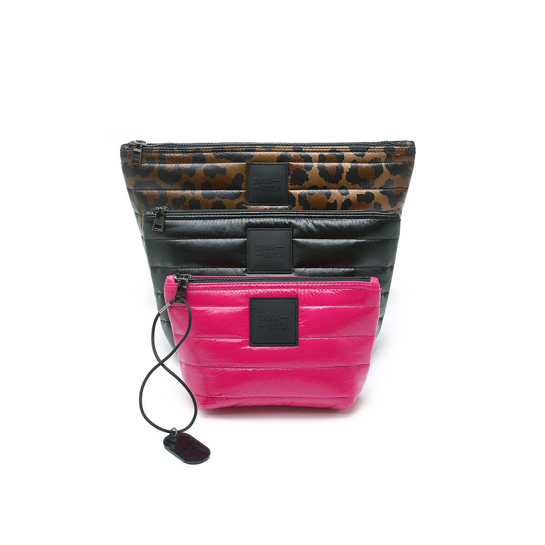 Neo Leopard Pearl Black and Glossy Fuchsia