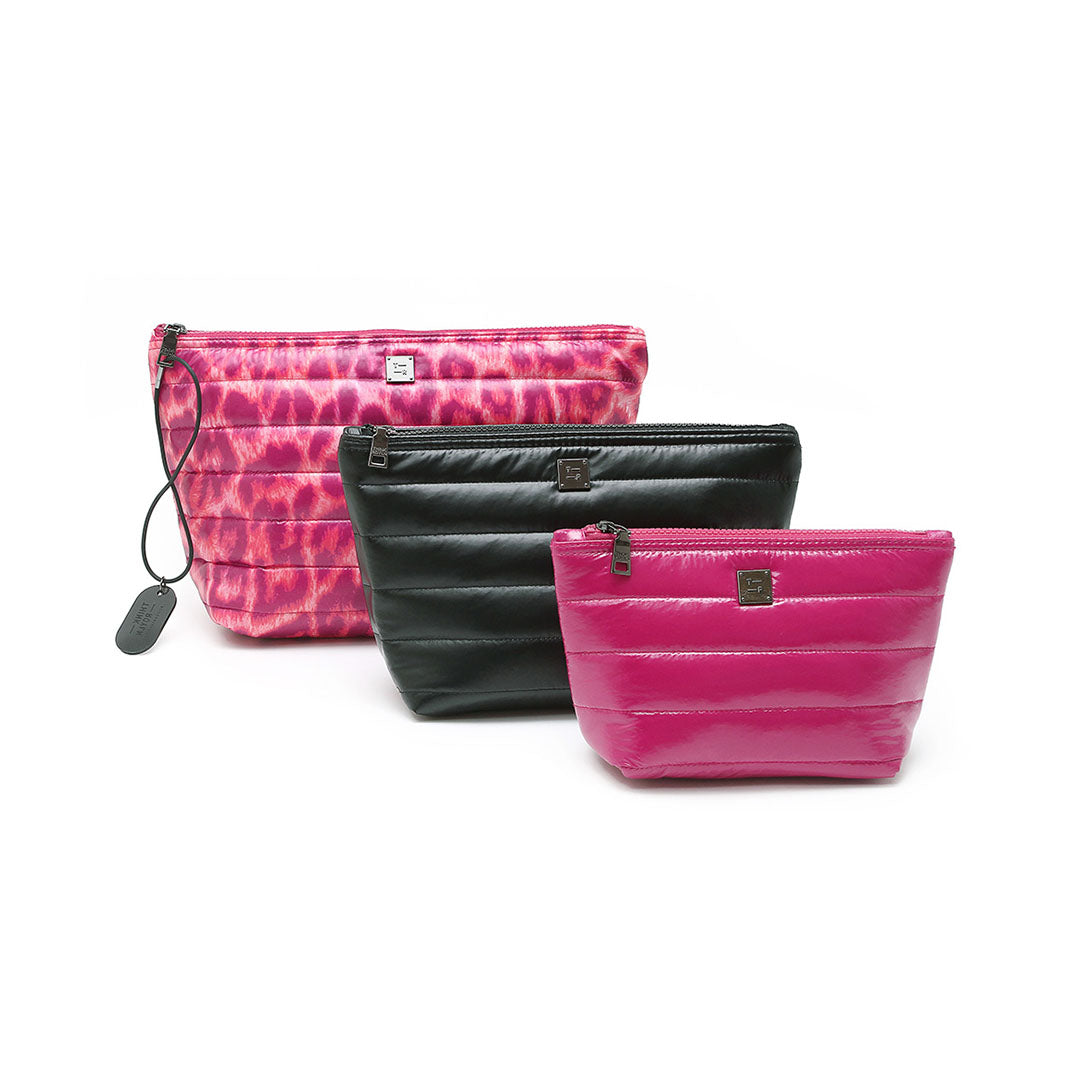 Pink Leopard Pearl Black and Glossy Garnet