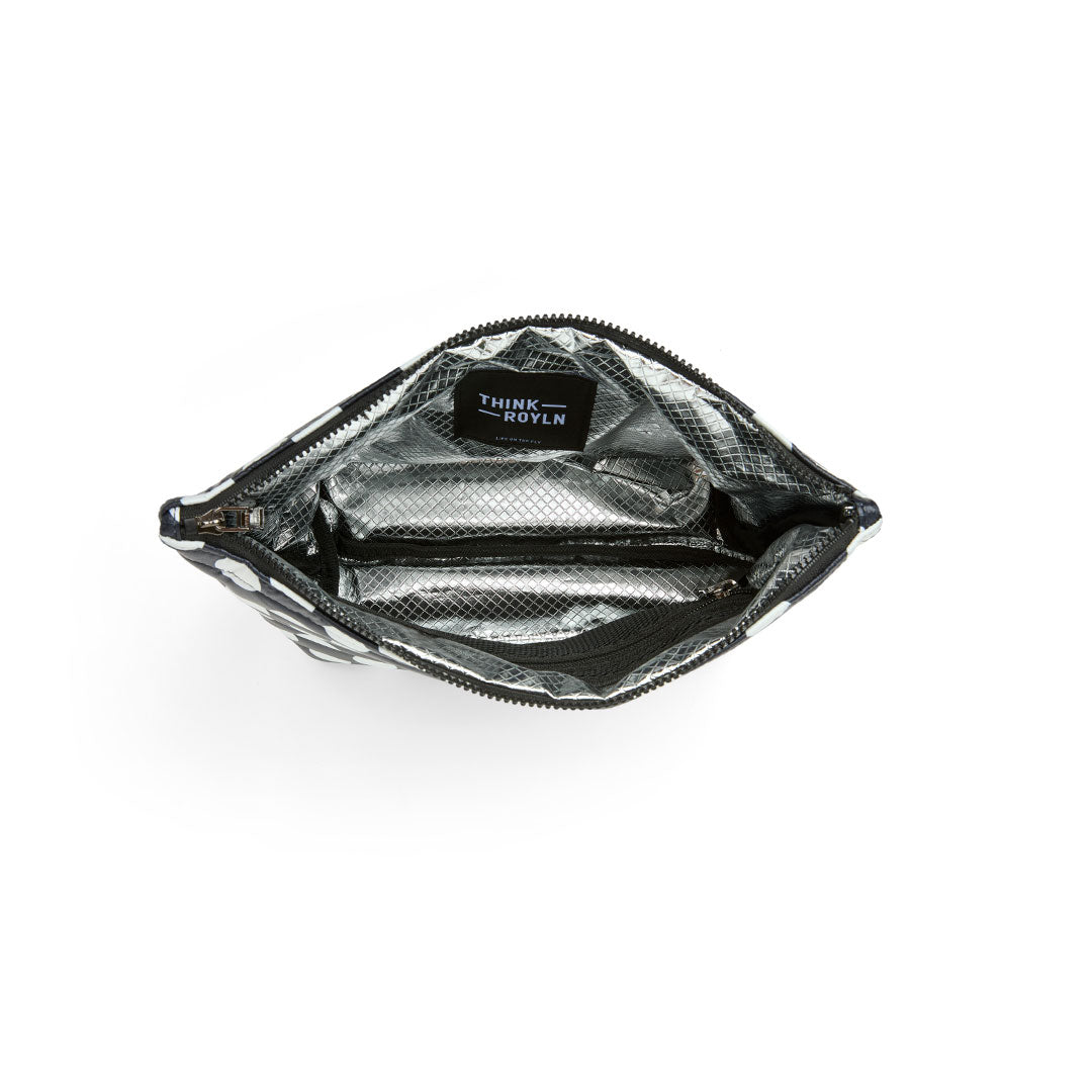 Black White Polka Dot Pearl Silver and Glossy Fuchsia