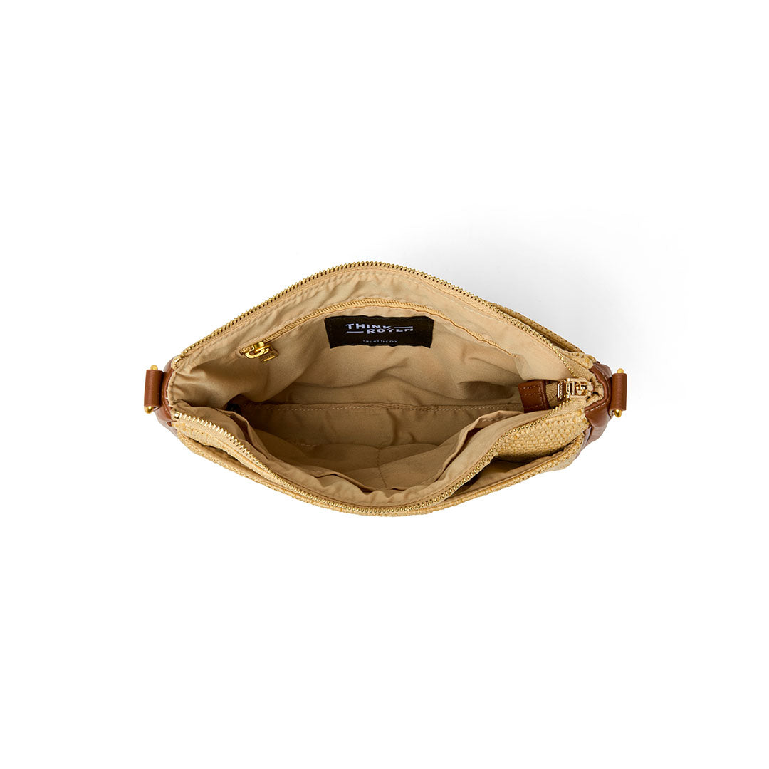 Dune Raffia and Saddle Leather