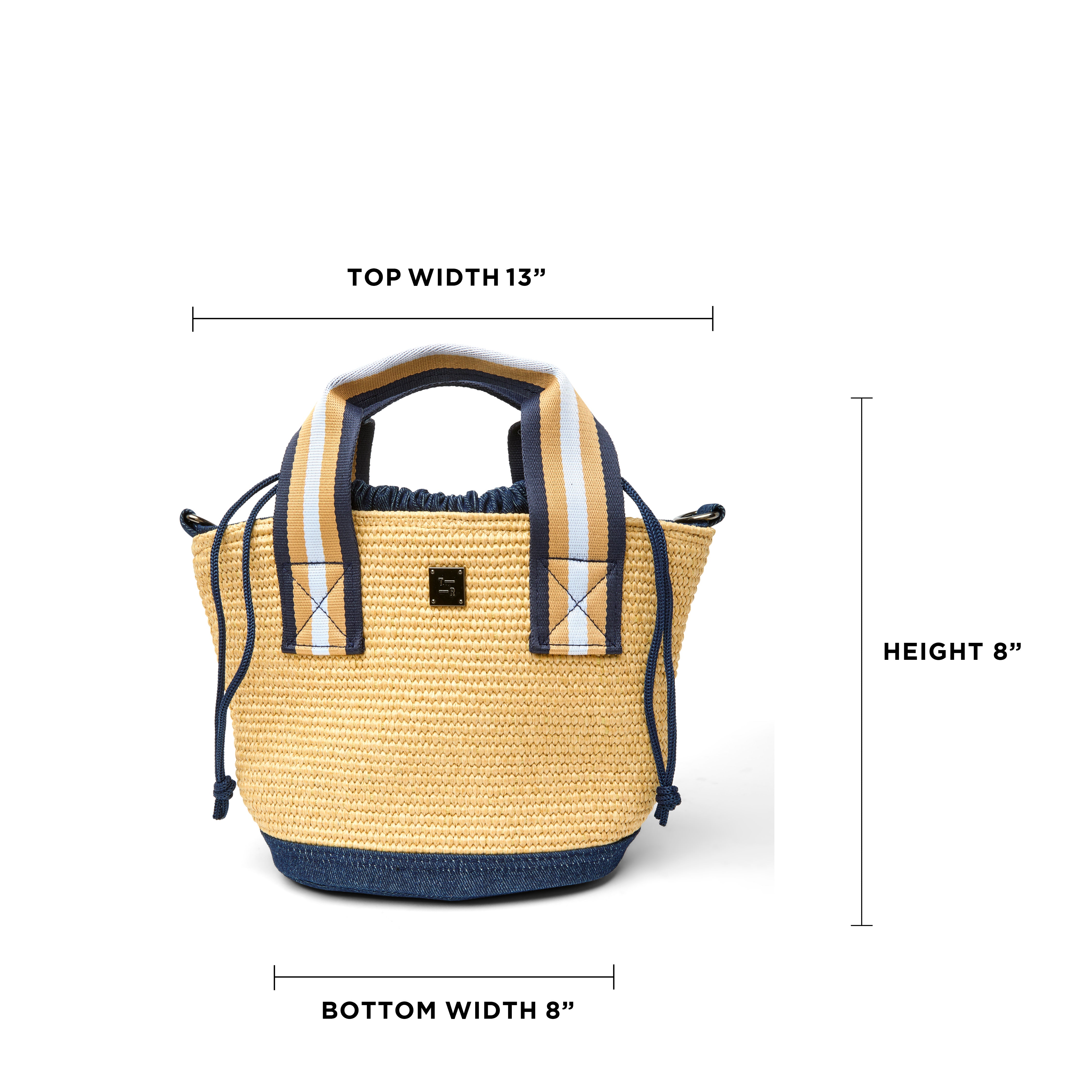 Dune Raffia and Navy Denim