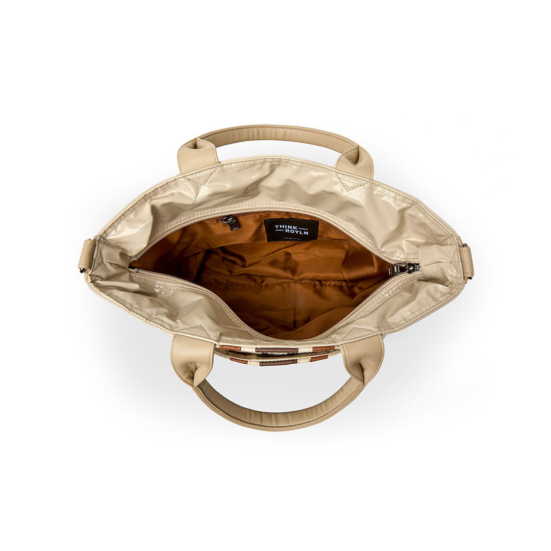 Blonde Patent And Colorblock Luxe Stripe