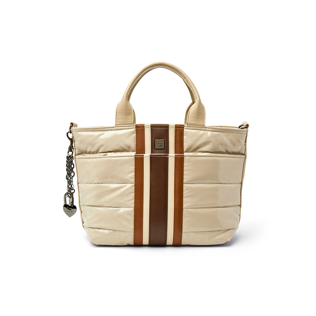 Blonde Patent And Colorblock Luxe Stripe