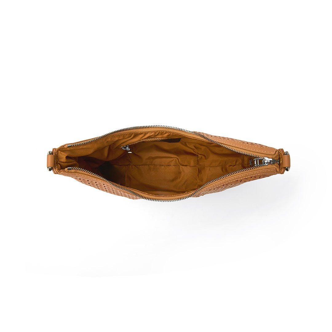 Terracotta Perforated Leather