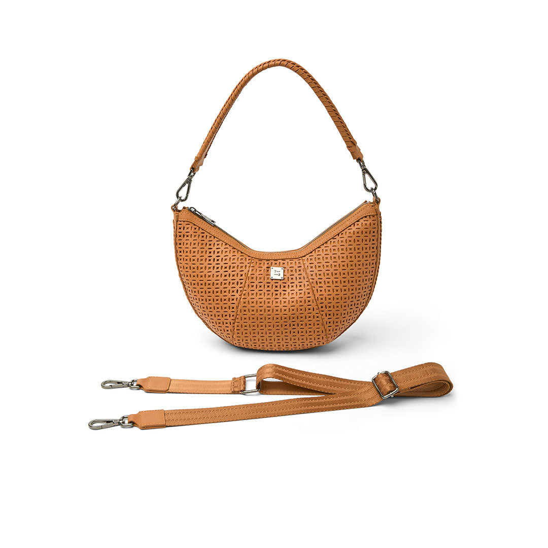 Terracotta Perforated Leather