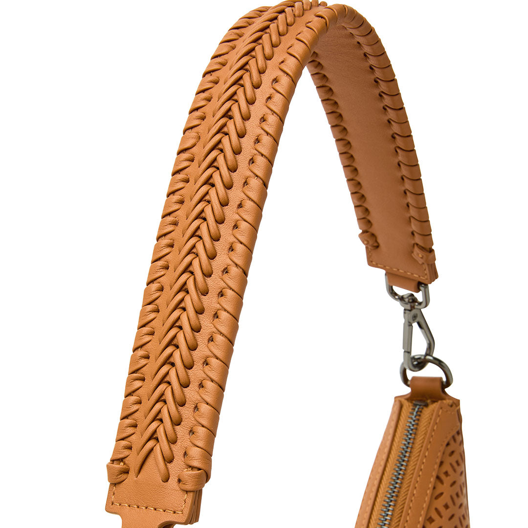 Terracotta Perforated Leather