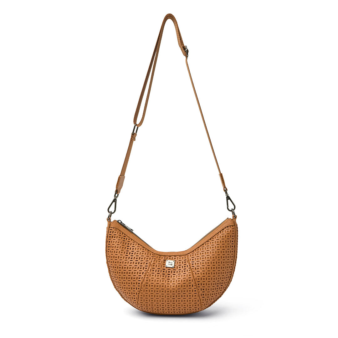Terracotta Perforated Leather